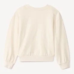 Sweat molleton oversize motif cœur argenté pour fille