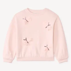 Sweat molleton oversize à papillons pour fille