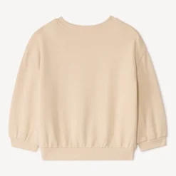 Sweat molleton oversize patchs bouclette pour bébé fille