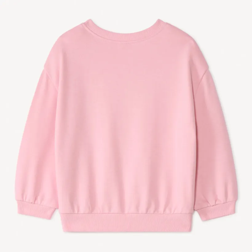 Sweat molleton oversize patchs bouclette pour bébé fille