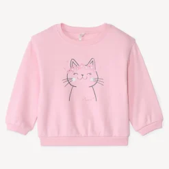 Sweat molleton oversize printé pour bébé fille