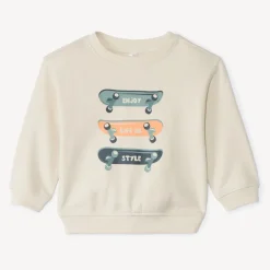 Sweat molleton oversize printé pour bébé garçon