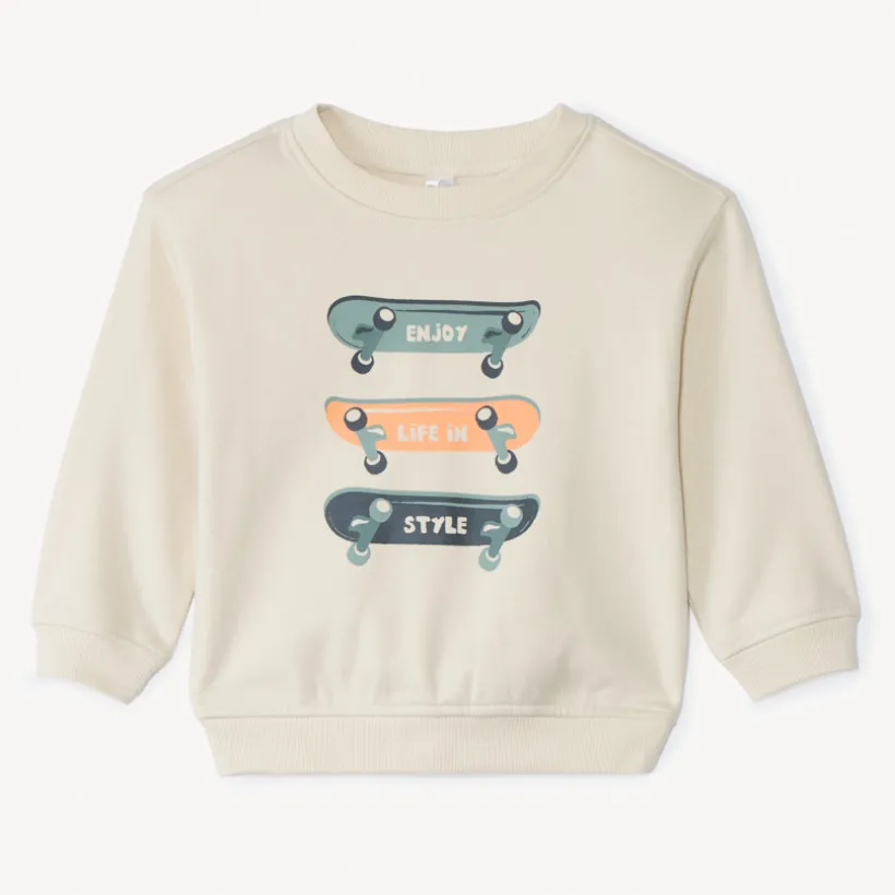 Sweat molleton oversize printé pour bébé garçon