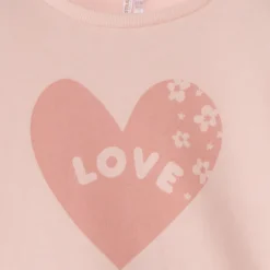 Sweat molleton print cœur 