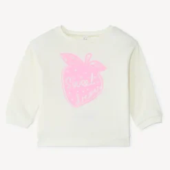 Sweat molleton print fraise pour bébé fille