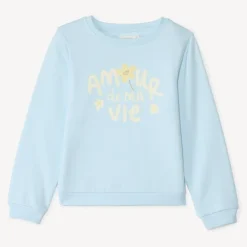 Sweat molleton printé à paillettes pour fille