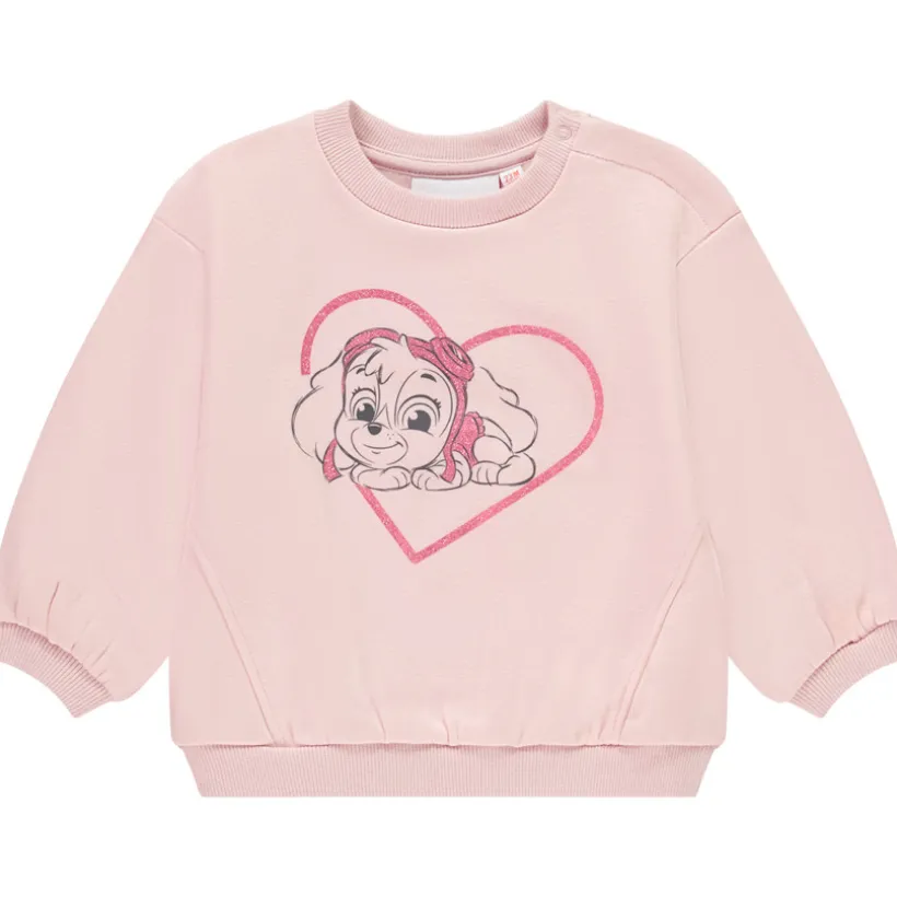 Sweat molleton rose print Pat Patrouille Skye pour bébé fille