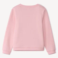 Sweat molleton uni à print pailleté pour fille
