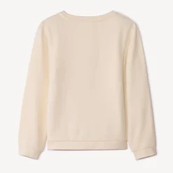 Sweat molleton uni à print pailleté pour fille