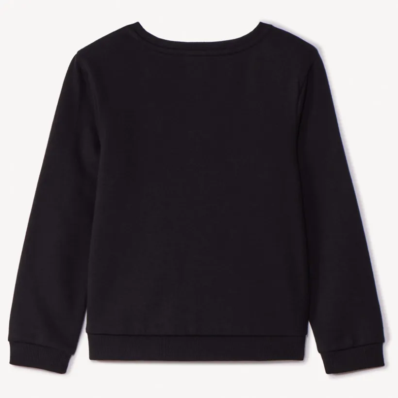 Sweat molleton uni à print pailleté pour fille