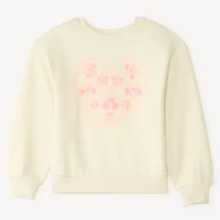 Sweat oversize en maille texturée avec broderie et sequins pour fille