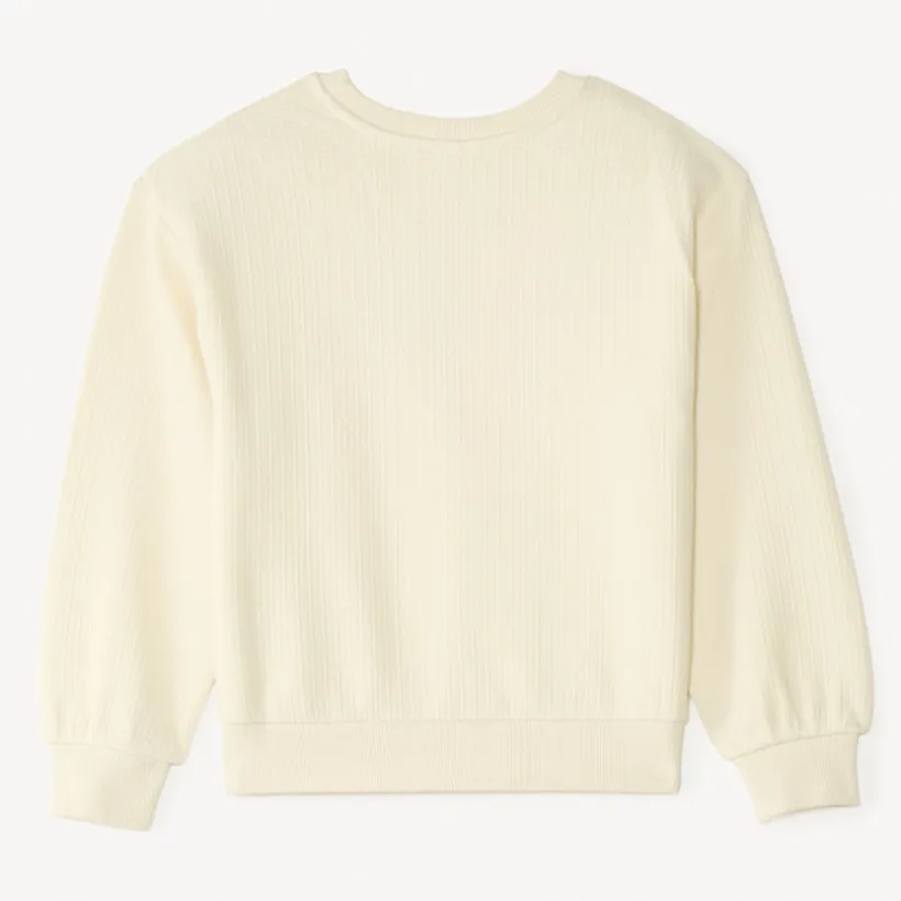 Sweat oversize en maille texturée avec broderie et sequins pour fille