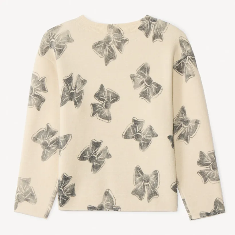 Sweat oversize en milano imprimé fantaisie pour fille