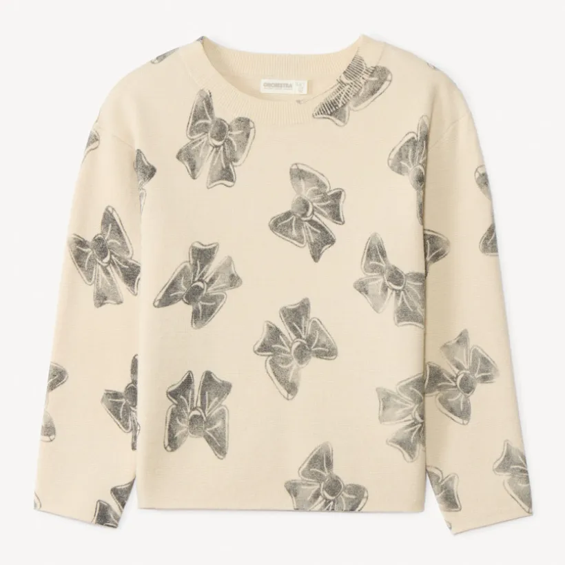 Sweat oversize en milano imprimé fantaisie pour fille