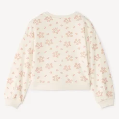 Sweat oversize en molleton print à paillettes fantaisie pour fille