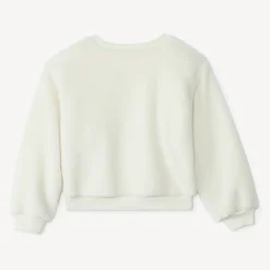 Sweat oversize en sherpa effet fourrure pour fille