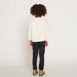 Sweat polaire oversize à patchs tachetés pour fille