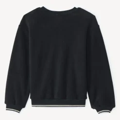 Sweat polaire oversize à patchs tachetés pour fille