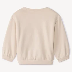 Sweat uni en molleton print love pour bébé fille