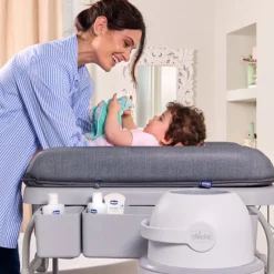 Table à langer avec baignoire Cuddle & Bubble graphite melange
