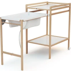 Table à langer coulissante 2 en 1 Tiny avec baignoire intégrée
