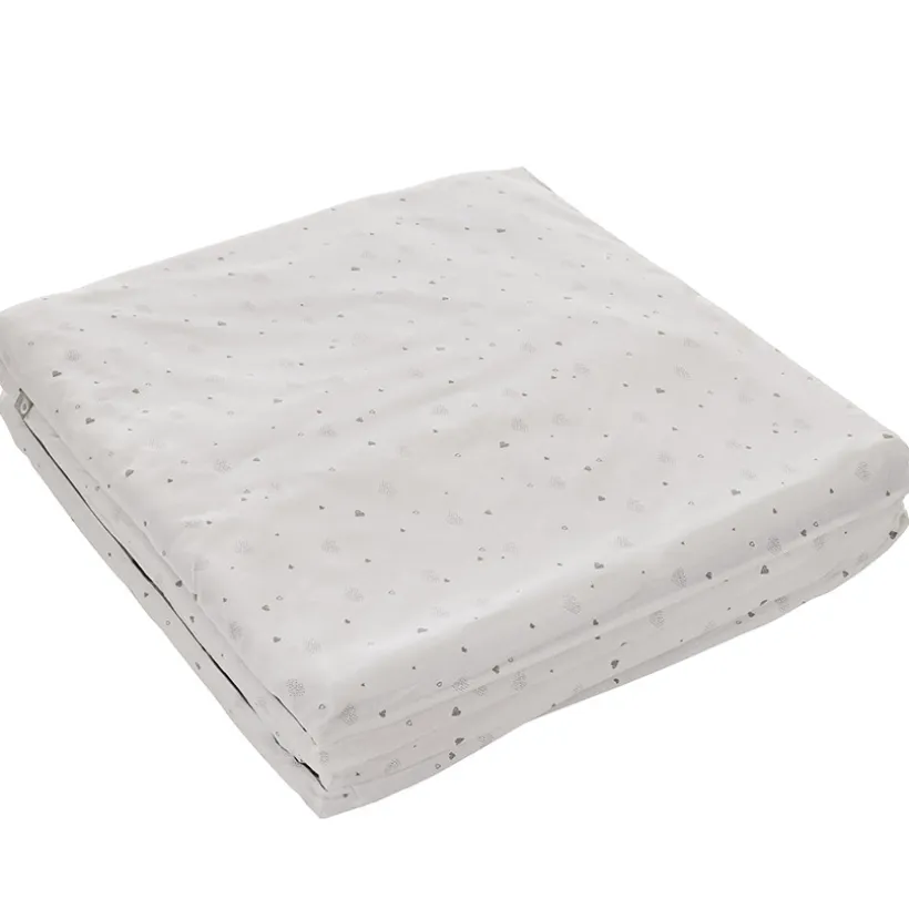 Tapis de motricité pliable 120 x 120 cm imprimé cœurs