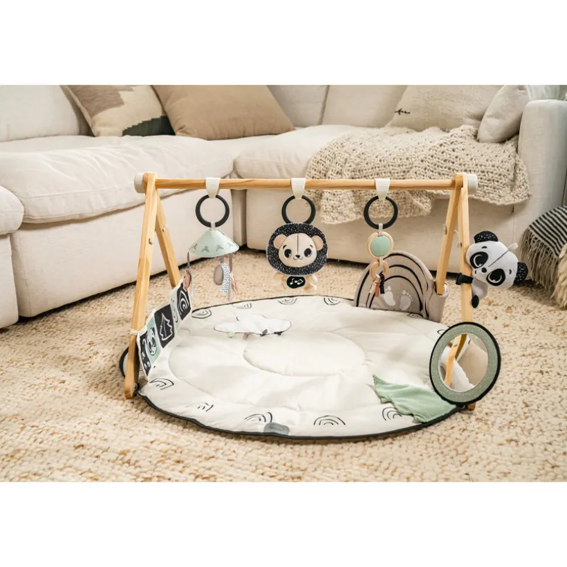 Tapis d'éveil Luxe Gymini avec arche en bois Black&White