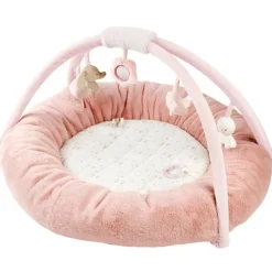 Tapis d'éveil pouf avec arches - Fanfan - Rose - Diamètre 90 cm