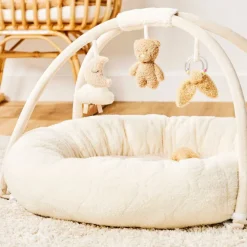 Tapis d'éveil pouf avec arches 90x90cm Teddy Bouclette