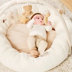 Tapis d'éveil pouf avec arches 90x90cm Teddy Bouclette