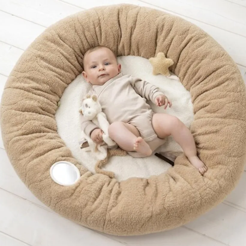 Tapis d'éveil Teddy Bouclette pouf avec arches - Beige