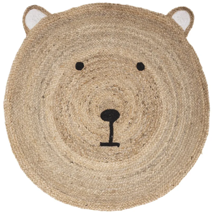 Tapis rond Ourson en jute