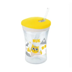 Tasse action cup avec paille en silicone 12 mois +