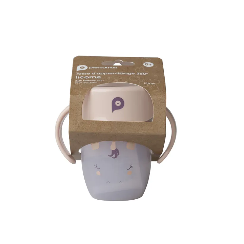 tasse d'apprentissage 360° antifuite Licorne beige