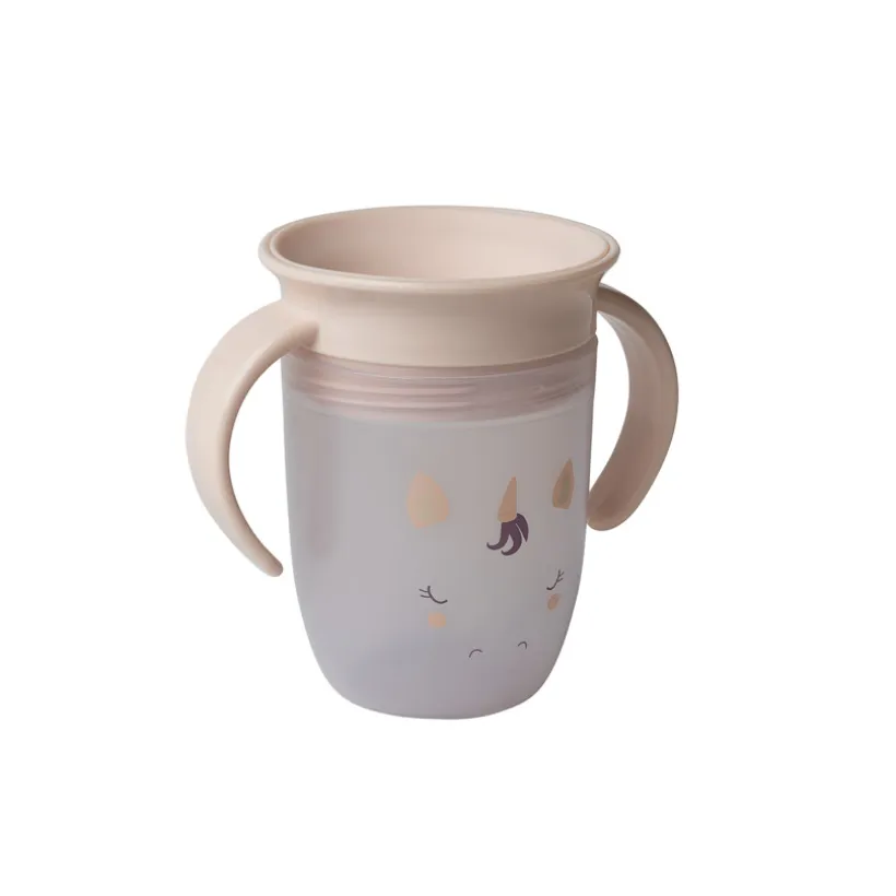 tasse d'apprentissage 360° antifuite Licorne beige
