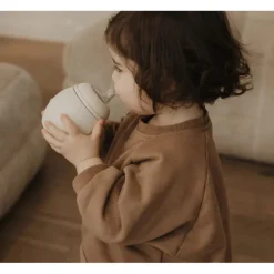 Tasse d'apprentissage Bubble anti-fuite silicone Graouu Sand
