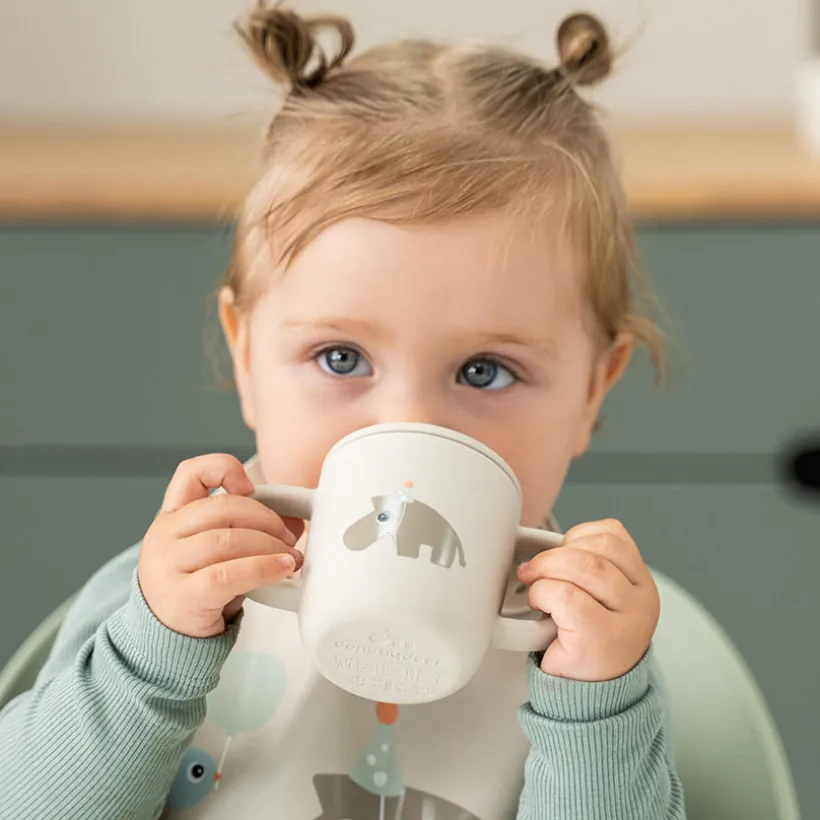 Tasse d'apprentissage en silicone Celebration Sable