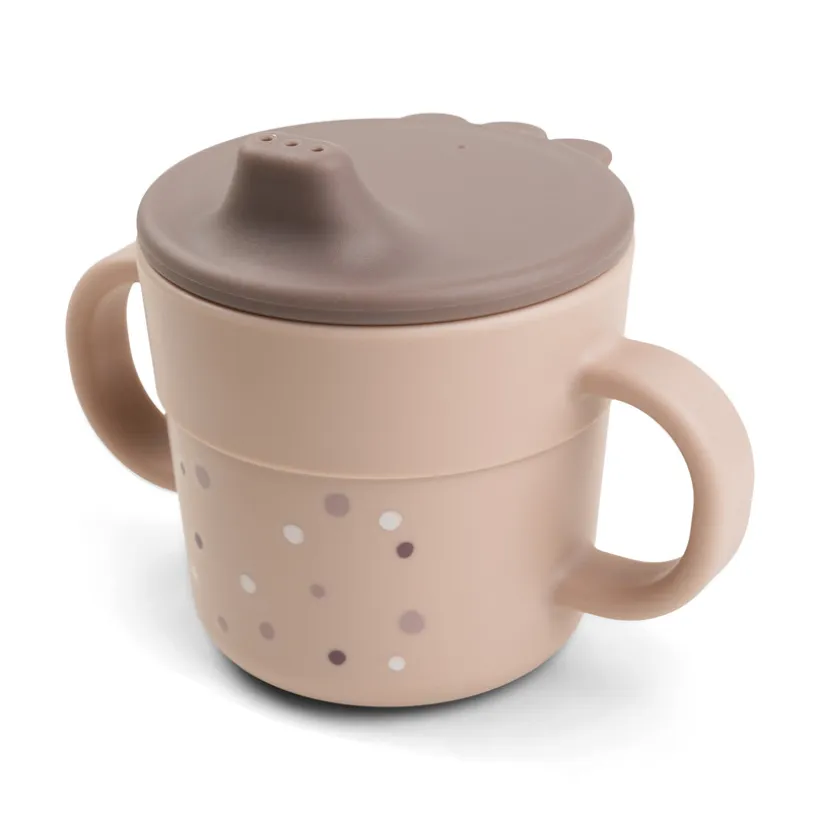 Tasse d'apprentissage Foodie Happy Dots Rose