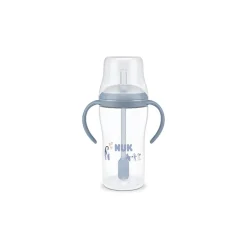 TASSE D'APPRENTISSAGE PAILLE PERFECT MATCH 260ML BLEU 8M+