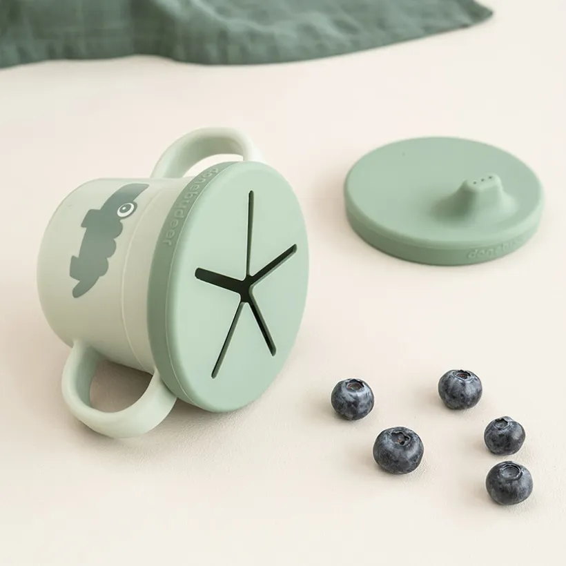 Tasse d'apprentissage & snack 3 en 1 Foodie Croco vert