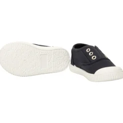 Tennis basses en toile avec languette élastique et œillets pour bébé