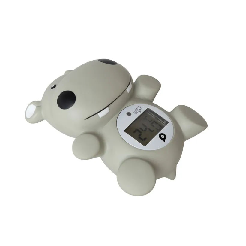 Thermomètre de bain et de chambre Hippopotame gris