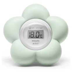 Thermomètre étanche forme fleur - Vert Mint