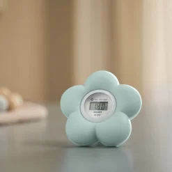 Thermomètre étanche forme fleur - Vert Mint