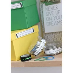 24 étiquettes autocollantes waterproof gris