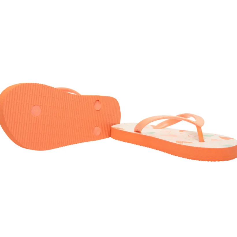 Tongs à bride pailletée imprimé cœurs pour fille avec lanière selon l'âge