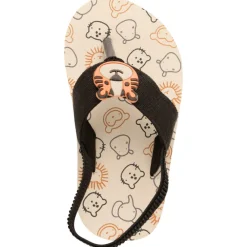 Tongs à bride souple imprimés avec badge tigre pour bébé garçon