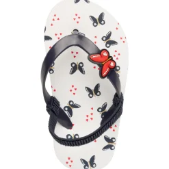 Tongs imprimé et badge papillons pour bébé fille