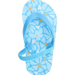 Tongs imprimé fleurs pour fille avec lanière selon la pointure