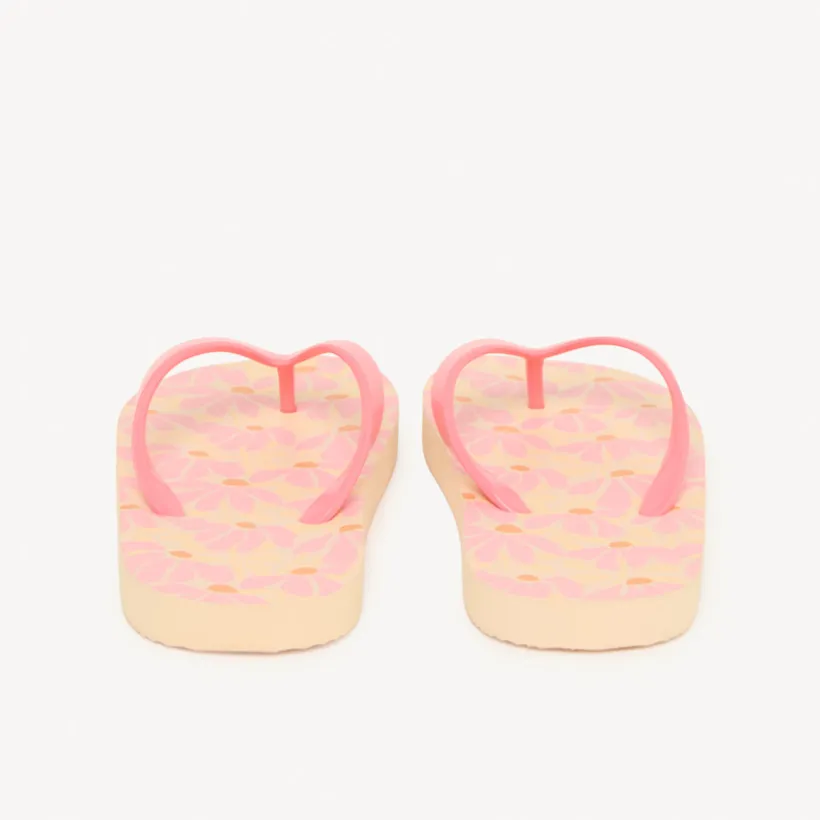 Tongs imprimé pétales pour fille avec lanière selon la pointure